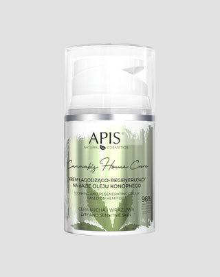 Soothing and Regenerating Cream with Hemp Oil Cannabis Home Care Apis - 1