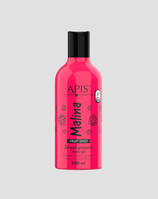 Natural Shower Gel with Raspberry Scent and Hyaluronic Acid Fruit Shot Apis