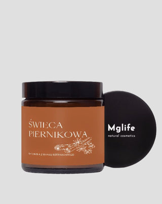 Mglife gingerbread canola wax candle with oils and 100% cotton wick