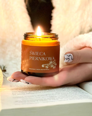 Mglife gingerbread canola wax candle with oils and 100% cotton wick