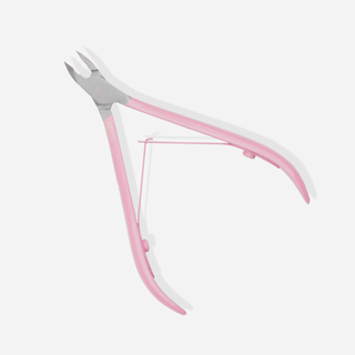 You Beauty professional 5mm cuticle clippers with satin pink handle - 2