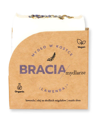 Soothing and Moisturising Lavender Solid Soap with Rice Oil and Shea Butter Bracia Mydlarze - 1