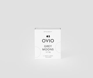 Graphite grey zero power monthly coloured contact lenses Grey Moons No. 3 Ovio - 1
