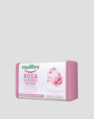 Rose soap with hyaluronic acid gently cleansing Equilibra - 1
