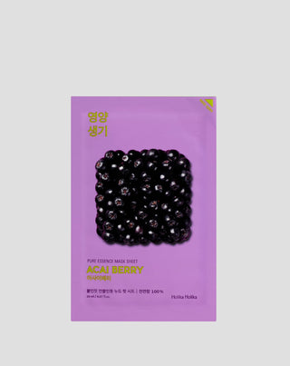 Antioxidant sheet mask with acai berry extract Pure Essence Mask Sheet Holika Holika. - 1