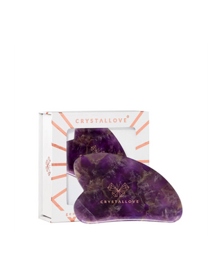 Facial Gua Sha Massage Stone for Harmony and Relaxation Amethyst Crystallove - 1
