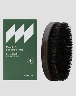 Beechwood beard punch with natural boar bristles Monolith - 4