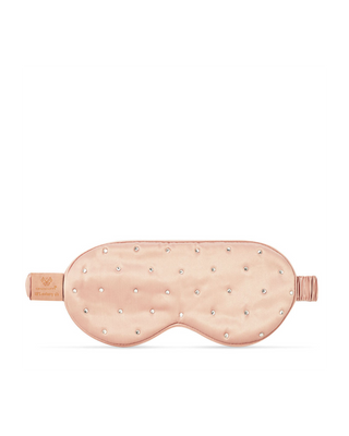 Silk Eye Mask for Sleep Adorned with Crystals – Rose Gold Crystallove - 2