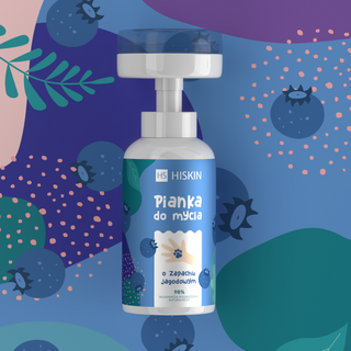 Blueberry-Scented Foam for Children Hand and Body Wash HiSkin - 2