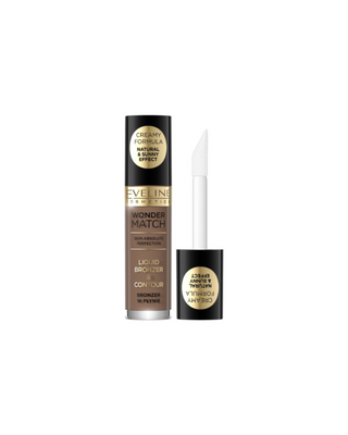 Creamy and lightweight liquid bronzer Wonder Match No. 02 for wet contouring Eveline - 1