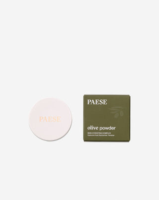 Transparent loose olive powder with moisturizing complex by Paese - 4