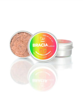 Strawberry and Lime Lip Scrub with Vitamin E, Moisturising and Smoothing Bracia Mydlarze - 2