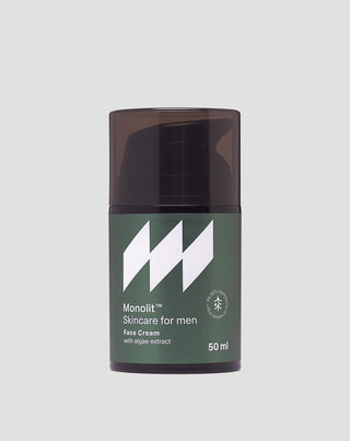 Monolit face cream for men with algae, coconut oil and avocado - 1