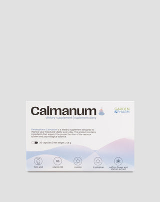 Dietary supplement to support good mood, well-being and nervous system Calmanum Gardenpharm 30 capsules - 1