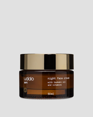 Moisturising Night Facial Cream with Cocoa Butter, Tsubaki Oil, and Aloe Uddo - 1