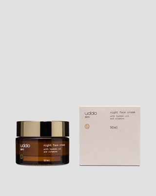 Moisturising Night Facial Cream with Cocoa Butter, Tsubaki Oil, and Aloe Uddo - 3