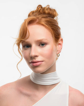 Set of gold-plated earrings with pink jade in stainless steel Mys_2 - 4