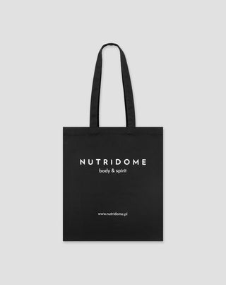 Nutridome eco-friendly black printed cotton shopping bag - 1