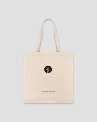 Nutridome eco-friendly écru printed cotton shopping bag_2 - 2