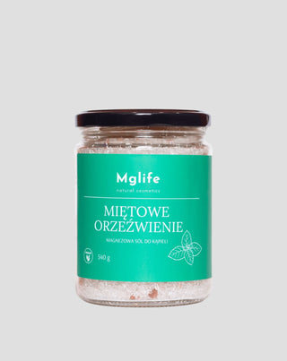 Magnesium Bath Salt with Epsom Salt and Peppermint Essential Oil Minty Refreshment Mglife - 1