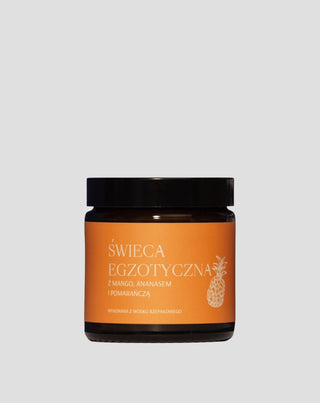 Mglife exotic handmade rapeseed candle with the scent of mango, pineapple, and orange - 1