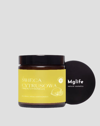 Mglife Citrus lemon, mint, and citronella scented candle - 1