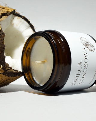 Mglife vegan rapeseed candle with cotton wick with coconut scent120ml - 2