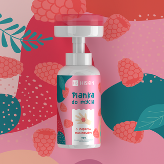 Raspberry-Scented Foam for Children's Hand and Body Wash HiSkin - 2