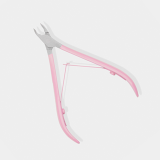 You Beauty professional 3mm cuticle clippers with satin pink handle - 2