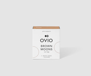Hazelnut brown zero power monthly coloured contact lenses Brown Moons No. 2 Ovio - 1
