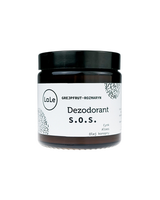 SOS cream deodorant with aloe vera and zinc - Grapefruit and rosemary to regulate sebum secretion La-Le - 1