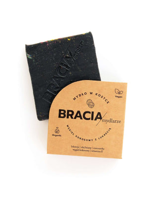 Cleansing and Antibacterial Charcoal Coconut Solid Soap with Licorice Bracia Mydlarze - 4