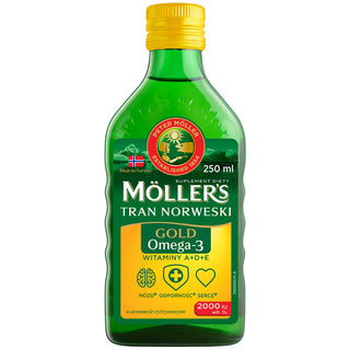 Gold Moller's Norwegian Tranium with lemon flavor with 2000 IU of vitamin D3 - 1