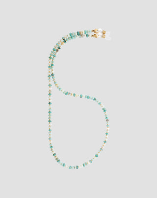 Eyeglass chain with natural stones African turquoise and amazonite Mys_1 - 1