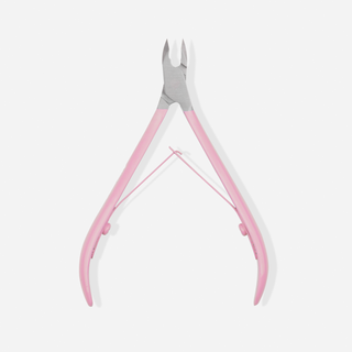 You Beauty professional 5mm cuticle clippers with satin pink handle - 1
