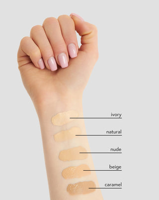 Nutridome 12-hour light mattifying full-coverage face foundation for dark skin 05 Caramel - 3