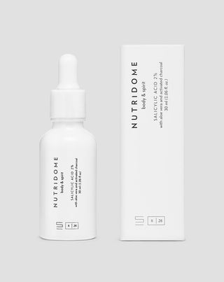 Salicylic acid 2% face serum for imperfections and acne with niacin and aloe vera Nutridome - 3