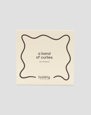 Silk hairband in 100% natural silk red Twisty - 4