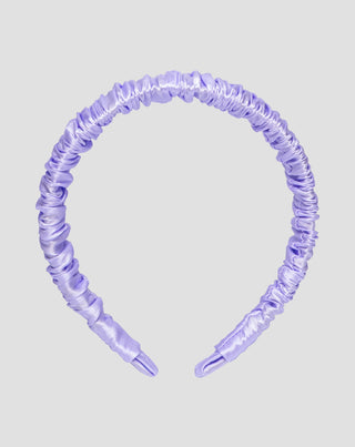 Silk hairband in 100% natural silk lilac Twisty - 1