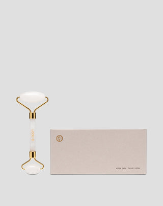 White Jadeite Face Massage Roller Reducing Dark Circles and Puffiness Uddo - 3