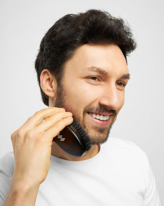 Beechwood beard punch with natural boar bristles Monolith - 2