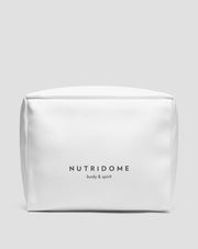 Nutridome spacious cosmetic bag made of artificial leather