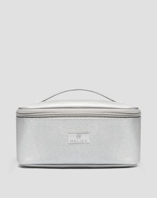 Elegant cosmetic bag for men and women silver Halier - 1