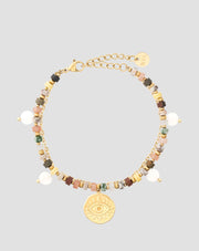 Bracelet with natural stones agate, maifan, jasper, jade and aventurine Mys