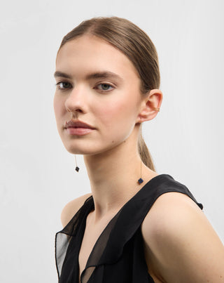 Set of gold-plated earrings with lapis lazuli in stainless steel Mys_3 - 4